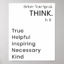 Search for think before you speak posters Inspirational
