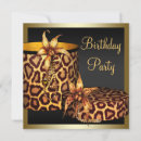 Search for leopard 50th birthday invitations Womans