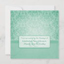 Search for damask square wedding invitations Green