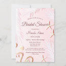 Search for palm bridal shower invitations Blush pink