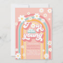 Search for boho 4th birthday invitations Four ever groovy