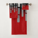 Search for grey and red bath towels Black