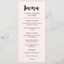 Search for blush pink wedding menus Simple
