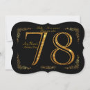 Search for 78th birthday invitations Gold