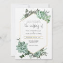 Search for succulent wedding invitations Gold