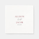 Search for burgundy wedding napkins Script