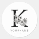 Search for k monogram stickers Black and white