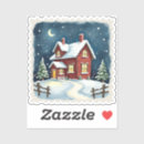 Search for winter cabin stickers Pine trees