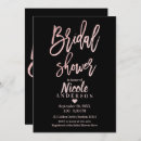 Search for rose gold foil bridal shower invitations Chic