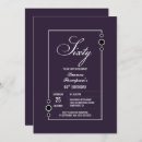 Search for purple white 60th birthday invitations Modern