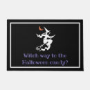Search for funny halloween doormats Black