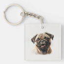 Search for cute pug key rings Pugs