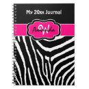 Search for pink zebra stripes notebooks Striped