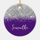 Search for purple and silver christmas tree decorations Glitter