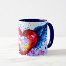 Search for faith hope love mugs Heart