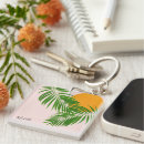 Search for pink leaf square key rings Modern