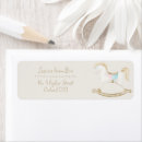 Search for rocking horse return address labels Baby shower