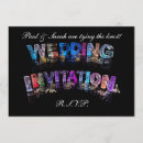 Search for neon wedding invitations Typography
