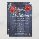 Search for navy christmas invitations Poinsettia