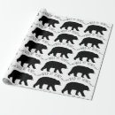 Search for black bear wrapping paper Wild animal