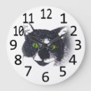 Search for cat face clocks Black
