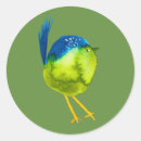 Search for green bird stickers Watercolor
