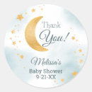 Search for blue gold baby shower stickers Moon