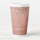 Search for glitter monogram mugs Rose gold