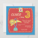 Search for circus 3rd birthday invitations Lion
