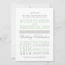 Search for mint and grey wedding invitations Typography