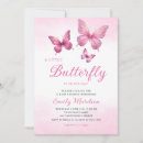 Search for a little butterfly is on her way baby shower invitations Boho