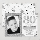 Search for silver 75th birthday invitations Black and silver