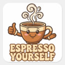 Search for coffee pun stickers Barista