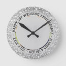Search for silver glitter clocks White
