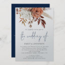 Search for navy blue cream wedding invitations Rustic