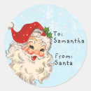Search for vintage child stickers From santa