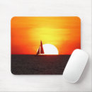 Search for boat at sunset mousepads Landscape