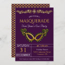 Search for new years eve masquerade party invitations Gold