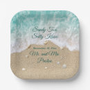 Search for beach waves paper plates Turquoise