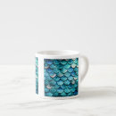 Search for fish scales pattern mugs Blue