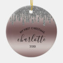 Search for glitter christmas tree decorations Baby girl