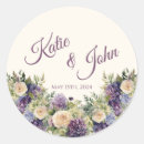 Search for purple flower wedding stickers Lilac flowers