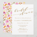 Search for pink floral bridal shower invitations Stylish
