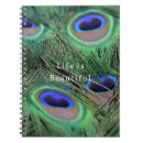 Search for peacock feathers notebooks Blue