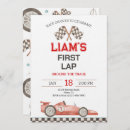Search for race track birthday invitations Fast one birthday