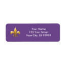 Search for fleur de lys return address labels Purple