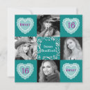 Search for teal blue sweet 16 invitations Green