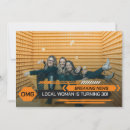 Search for orange and black birthday invitations Celebration