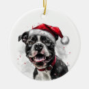 Search for pitbull christmas tree decorations Santa