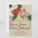 Search for painted watercolor leaves wedding invitations Champagne ivory cotton  style